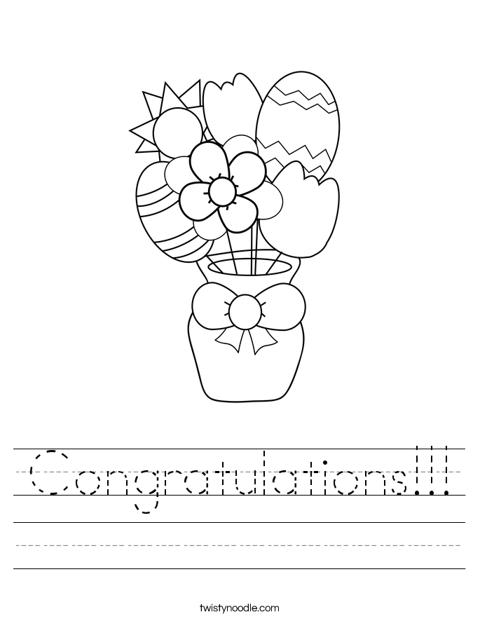 Congratulations!!! Worksheet