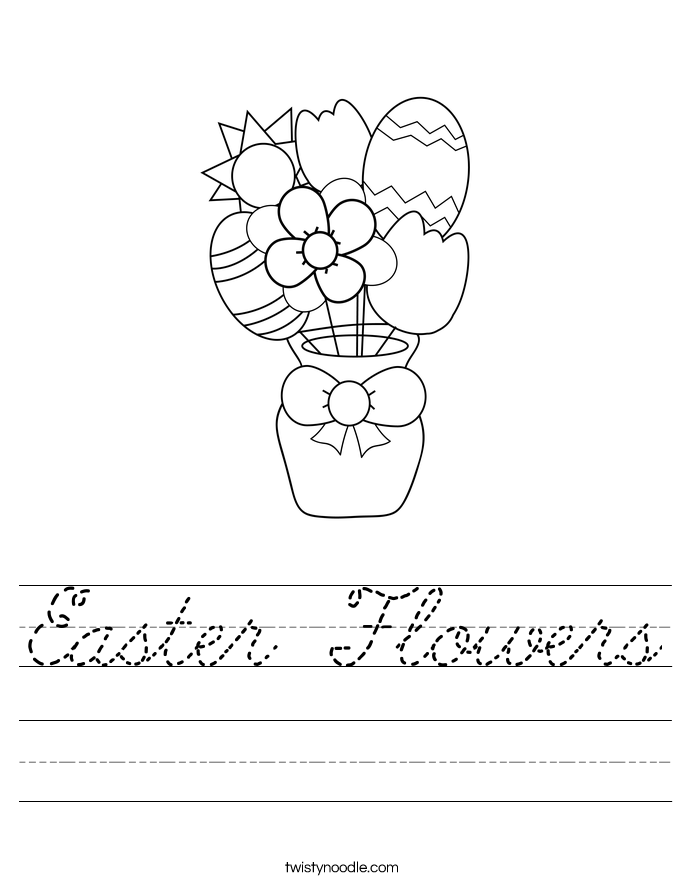 Easter Flowers Worksheet