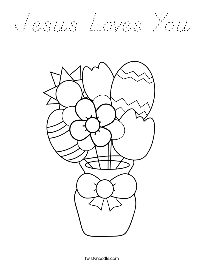 Jesus Loves You Coloring Page