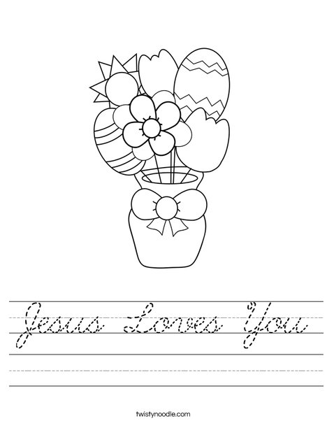 Easter Flowers Worksheet