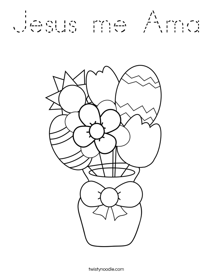 Jesus me Ama Coloring Page