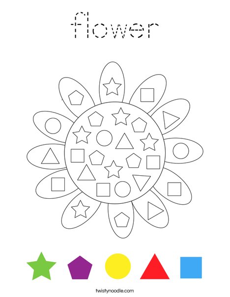 Flower Color by Code Coloring Page