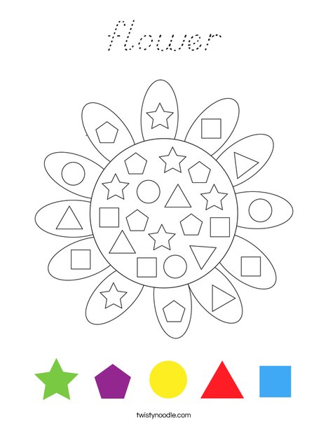 Flower Color by Code Coloring Page