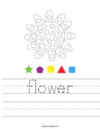 flower Handwriting Sheet