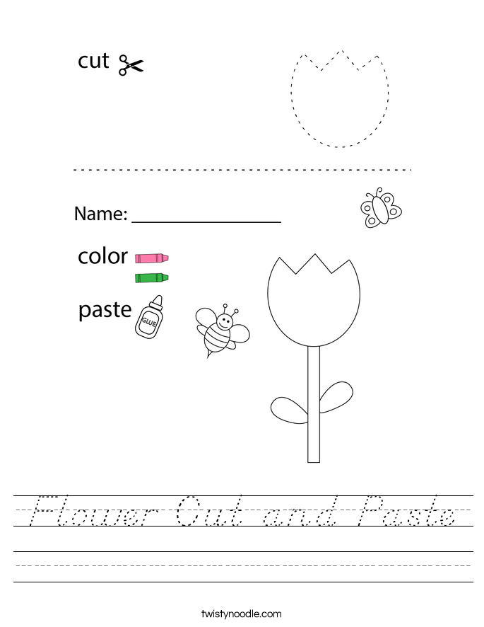 Flower Cut and Paste Worksheet