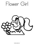Flower GirlColoring Page
