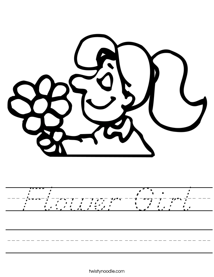Flower Girl Worksheet