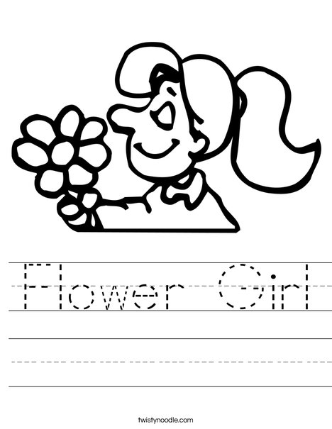 Flower Girl Worksheet