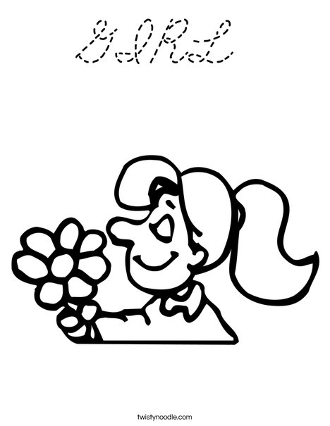 Flower Girl Coloring Page