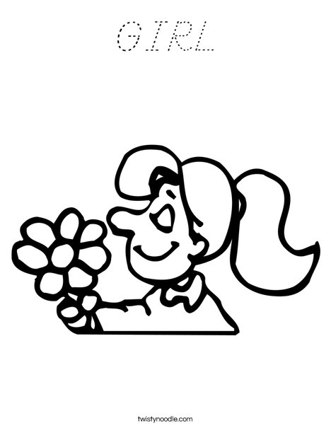 Flower Girl Coloring Page
