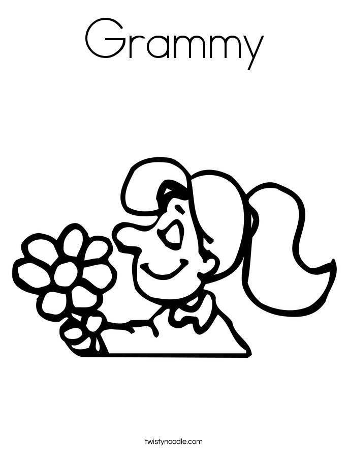Grammy Coloring Page