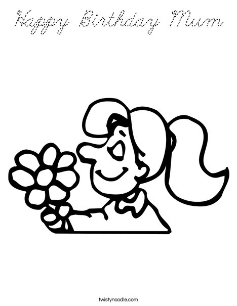 Flower Girl Coloring Page