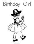 Birthday  GirlColoring Page