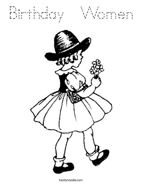 Flower Girl1 Coloring Page