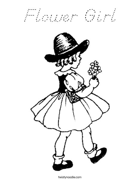 Flower Girl1 Coloring Page