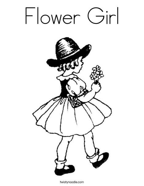 Flower Girl1 Coloring Page
