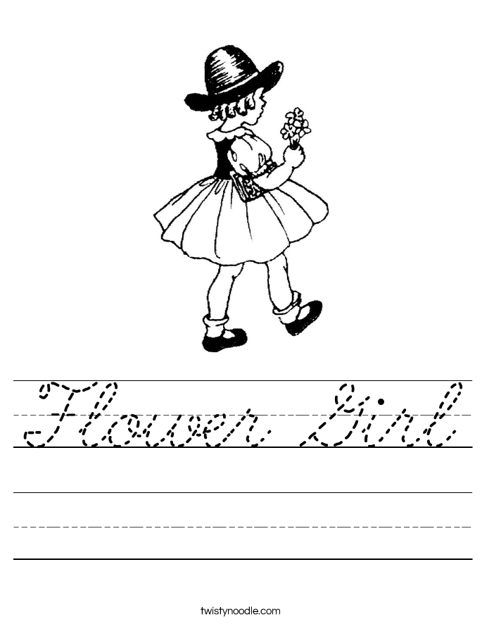 Flower Girl Worksheet