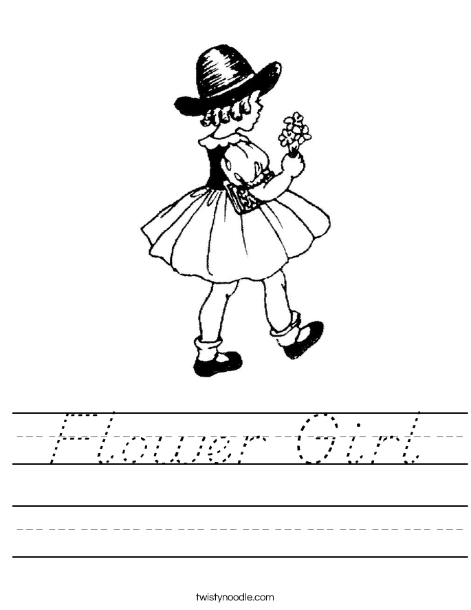 Flower Girl Worksheet