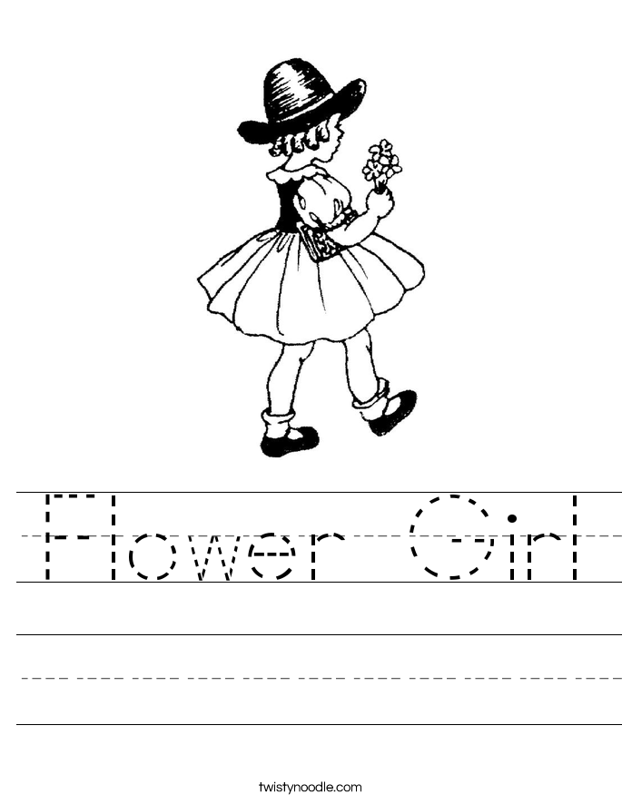 Flower Girl Worksheet