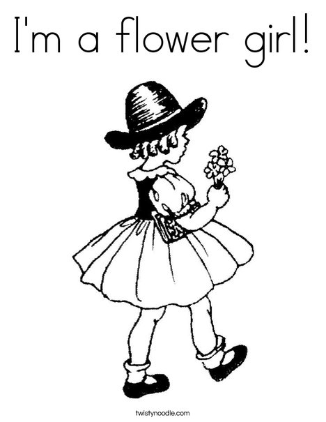 Flower Girl1 Coloring Page