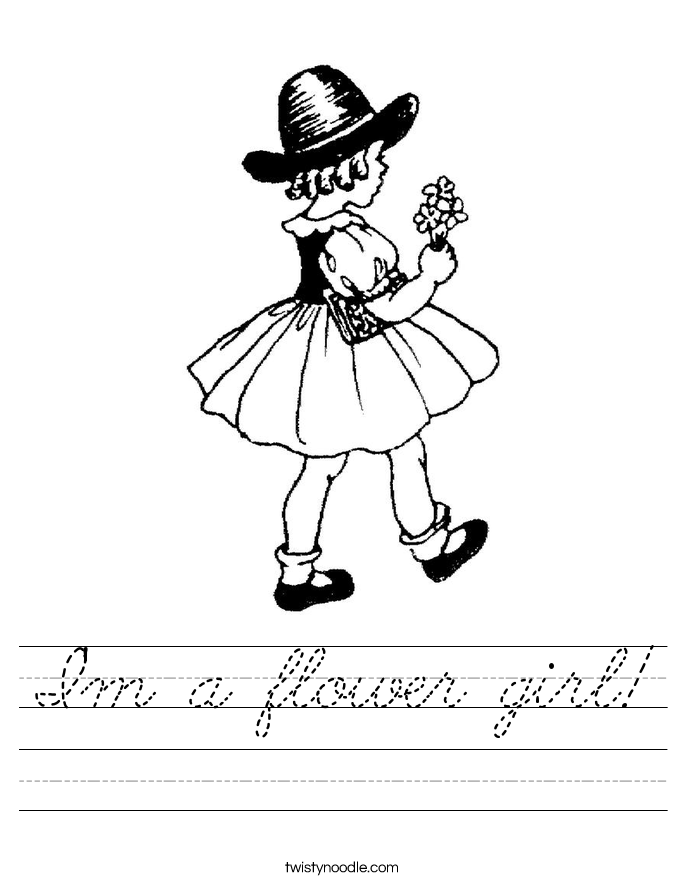 I'm a flower girl! Worksheet
