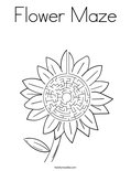 Flower Maze Coloring Page