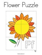 Flower Puzzle Coloring Page
