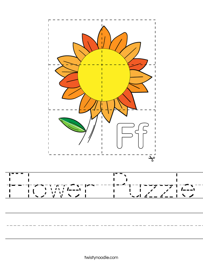 Flower Puzzle Worksheet
