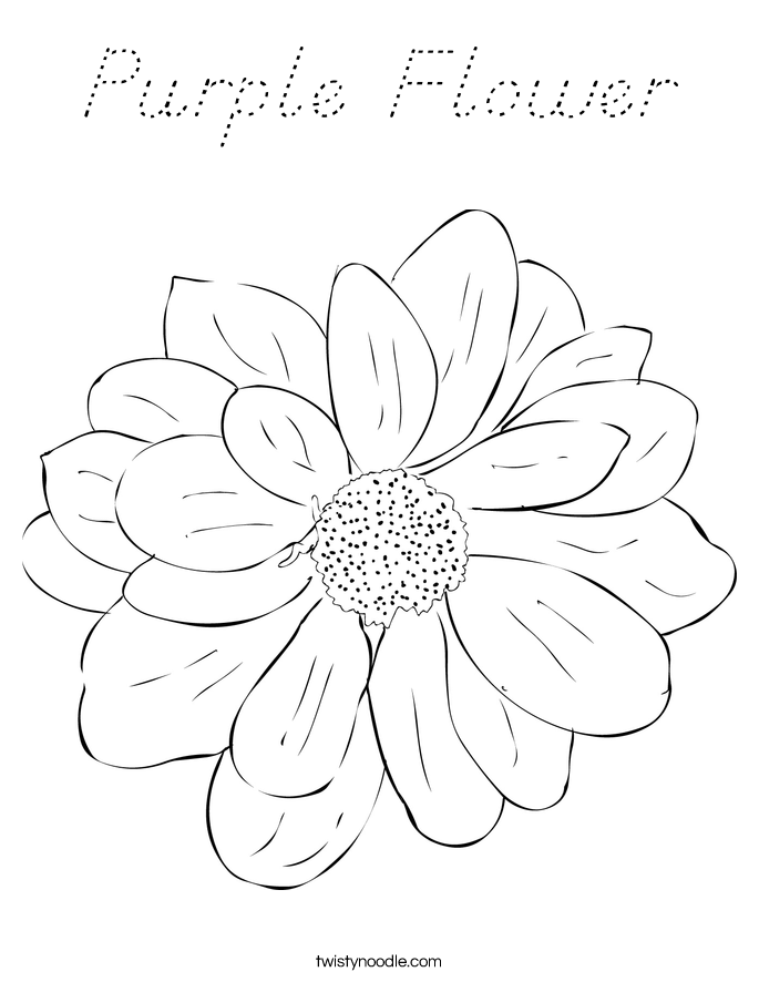 Purple Flower Coloring Page