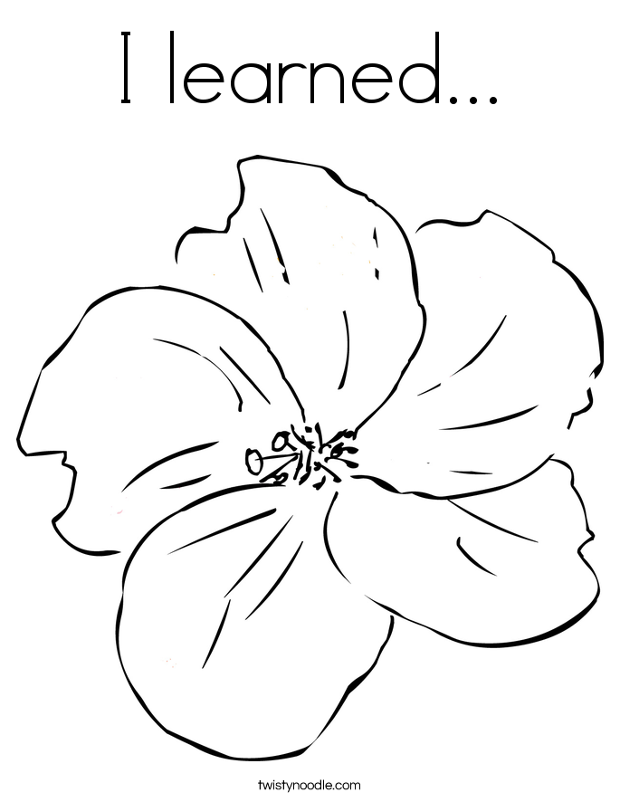 I learned... Coloring Page