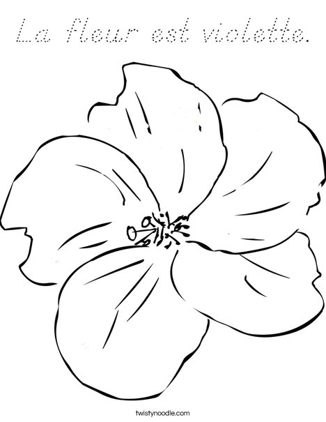 I Love Flowers Coloring Page