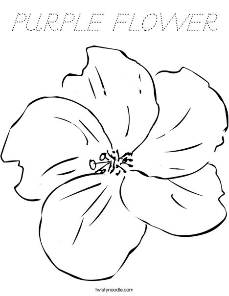 I Love Flowers Coloring Page
