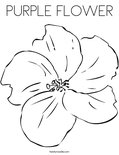 PURPLE FLOWER Coloring Page