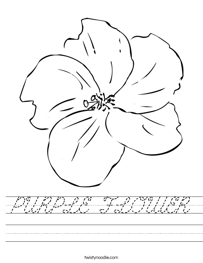 PURPLE FLOWER Worksheet