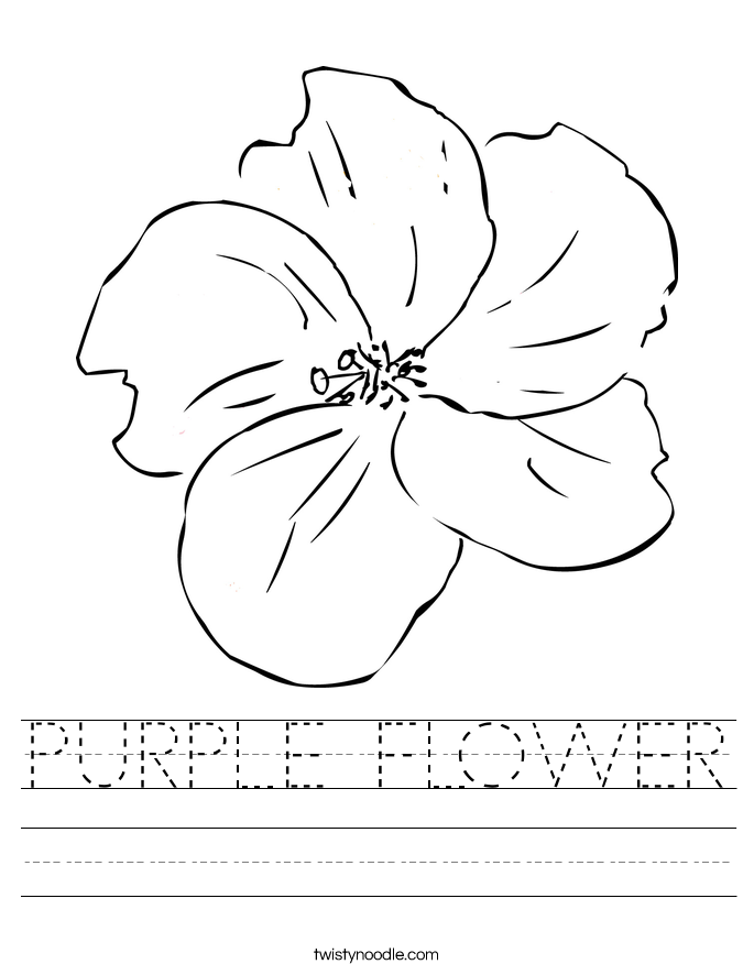 PURPLE FLOWER Worksheet