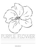 PURPLE FLOWER Worksheet