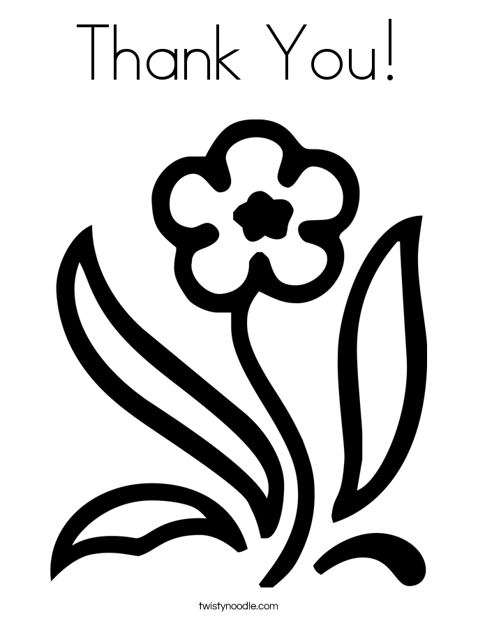 Thank You! Coloring Page