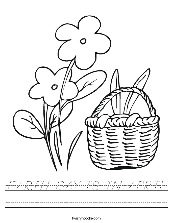 EARTH DAY IS IN APRIL Worksheet