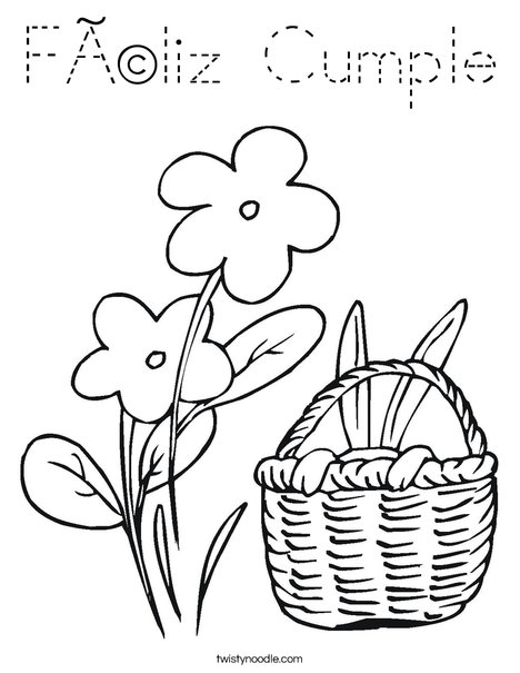 Happy Spring! Coloring Page
