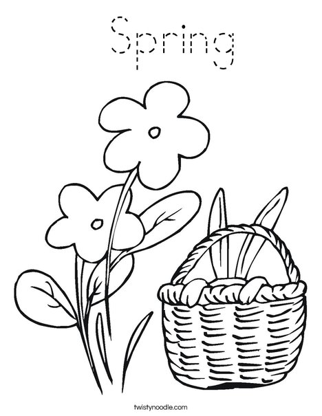 Happy Spring! Coloring Page