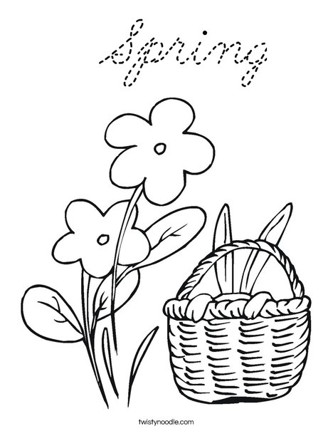 Happy Spring! Coloring Page