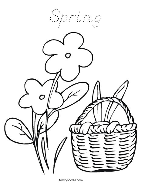 Happy Spring! Coloring Page