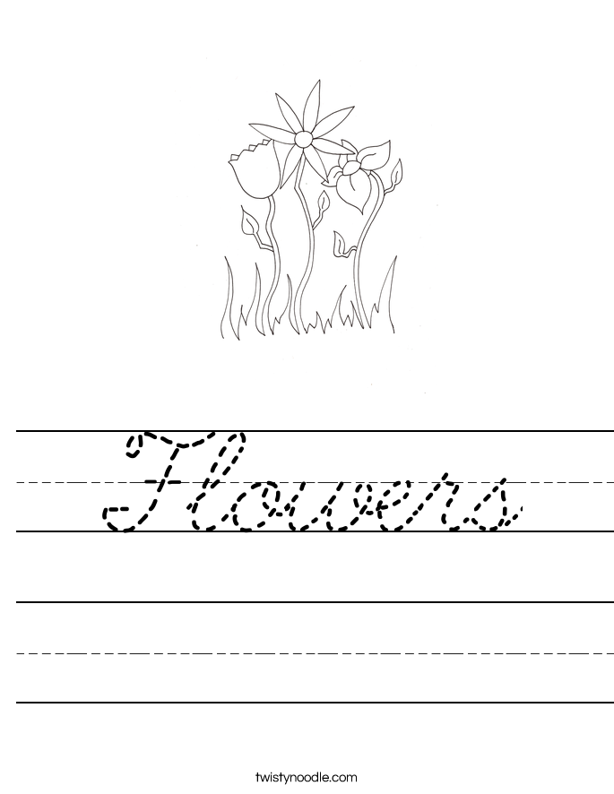 Flowers Worksheet