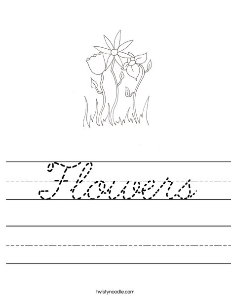 Spring Flowers Worksheet