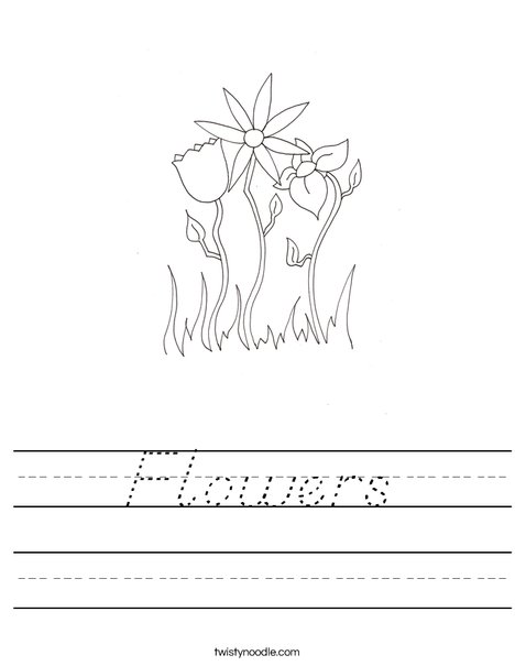 Spring Flowers Worksheet