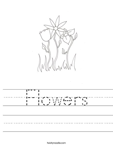 Spring Flowers Worksheet