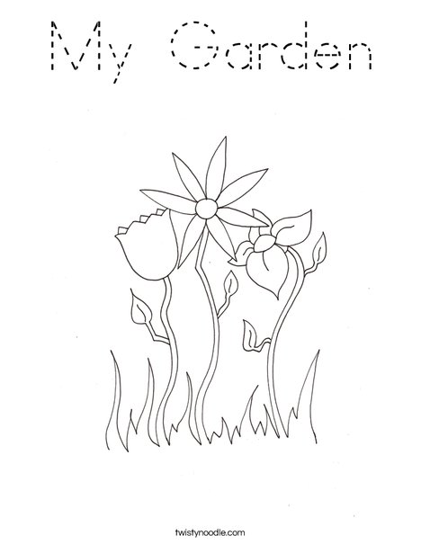 Spring Flowers Coloring Page