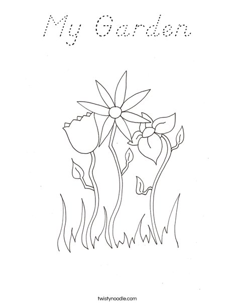 Spring Flowers Coloring Page