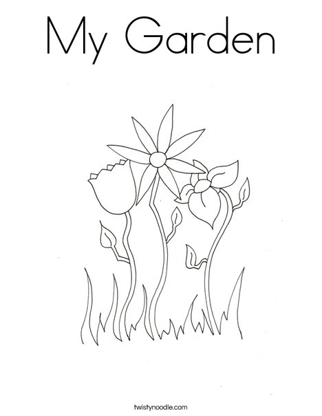 Spring Flowers Coloring Page