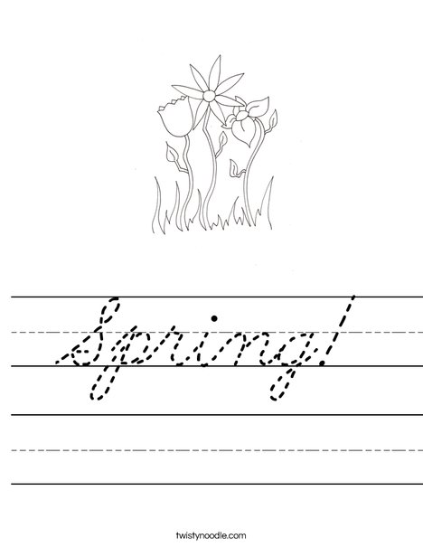 Spring Flowers Worksheet